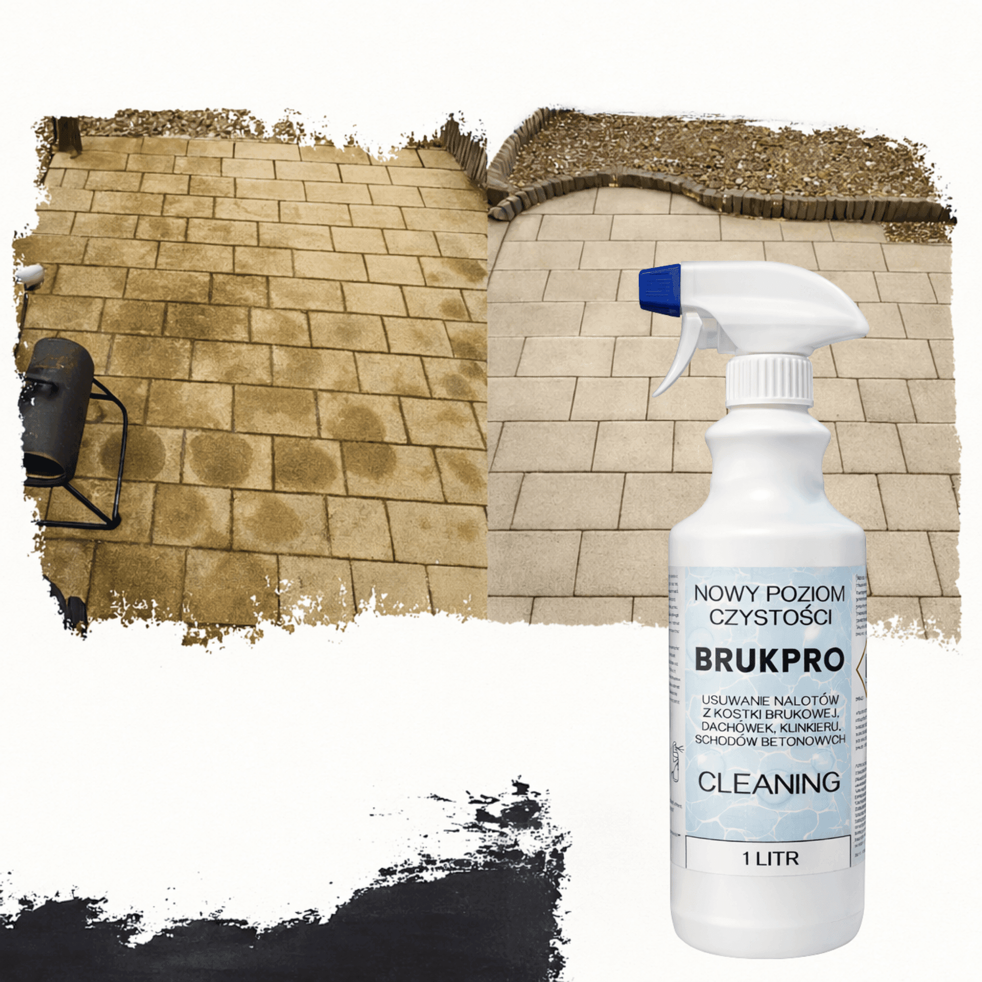 BRUKPRO- Płyn do Kostki Kamienia Na Mech - czyść w 10 minut.