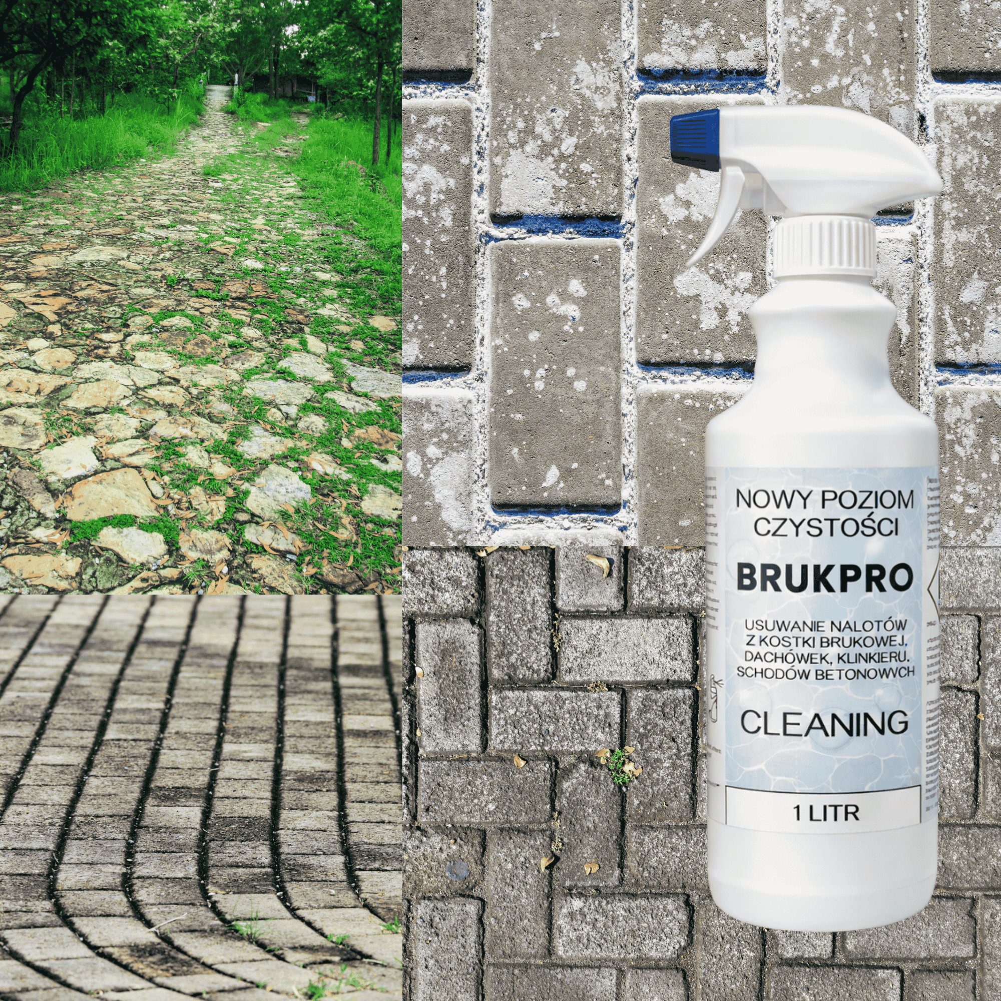 BRUKPRO- Płyn do Kostki Kamienia Na Mech - czyść w 10 minut.