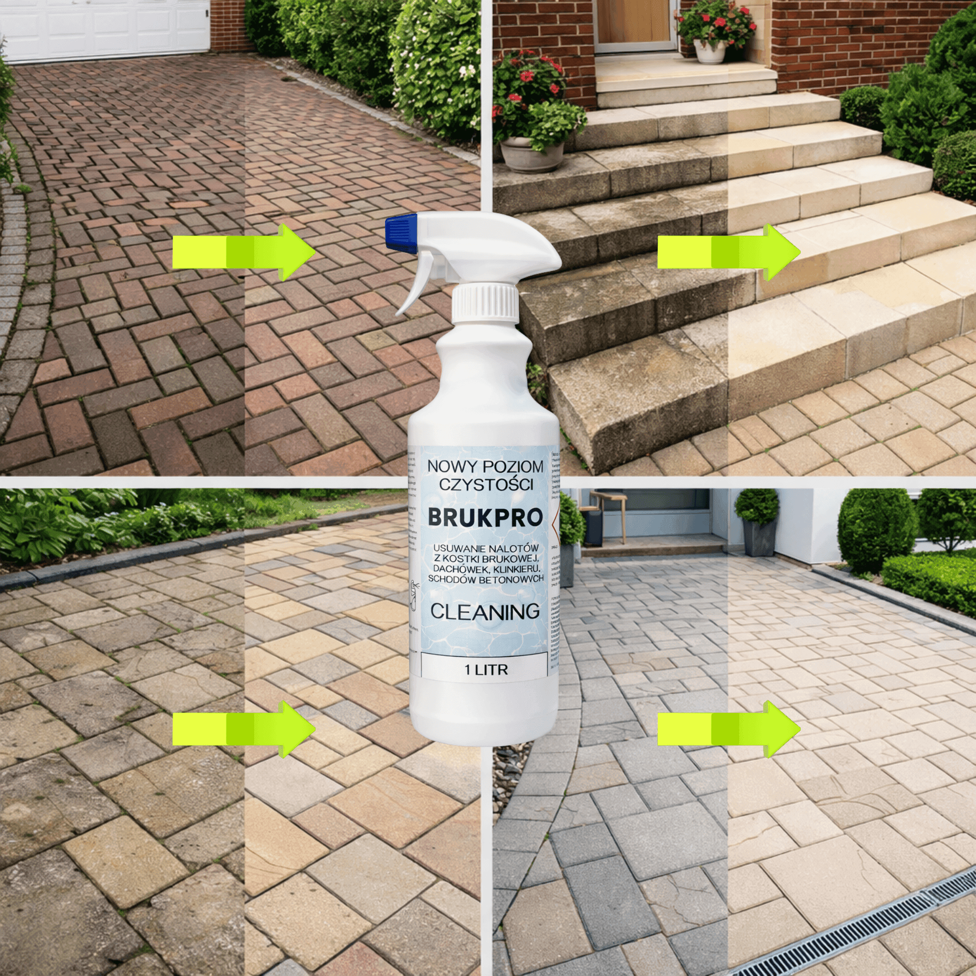 BRUKPRO- Płyn do Kostki Kamienia Na Mech - czyść w 10 minut.